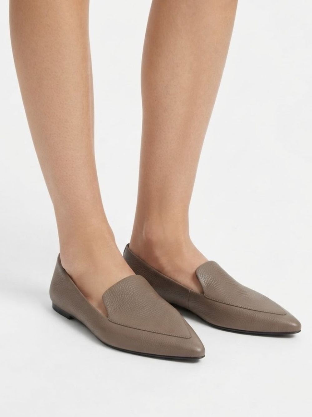 Everlane Pointed Toe The Boss Leather Flats Size 8